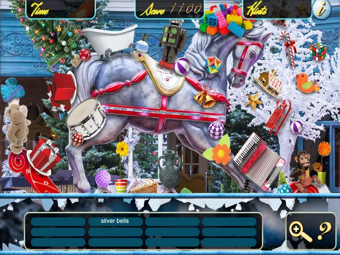 Tangkapan skrin Winter Snow Christmas Holiday Hidden Object Puzzle iPad 