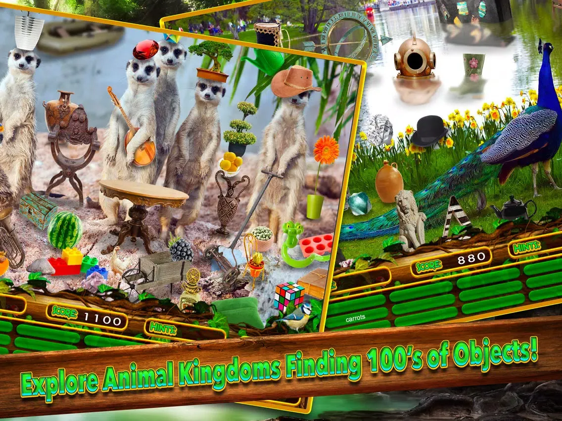 Ảnh chụp màn hình của Animal Kingdom Objects - Hidden Object Time Quest iPad 