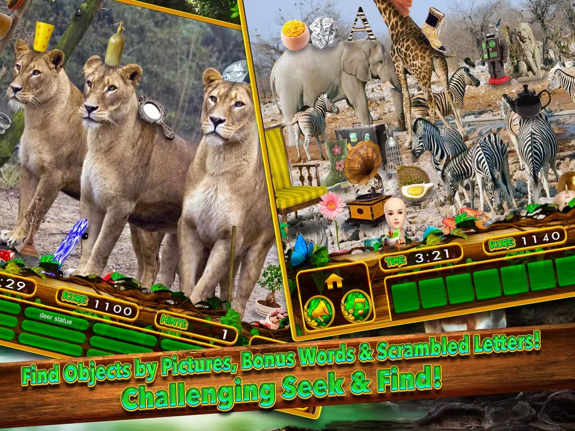 Ảnh chụp màn hình của Animal Kingdom Objects - Hidden Object Time Quest iPad 