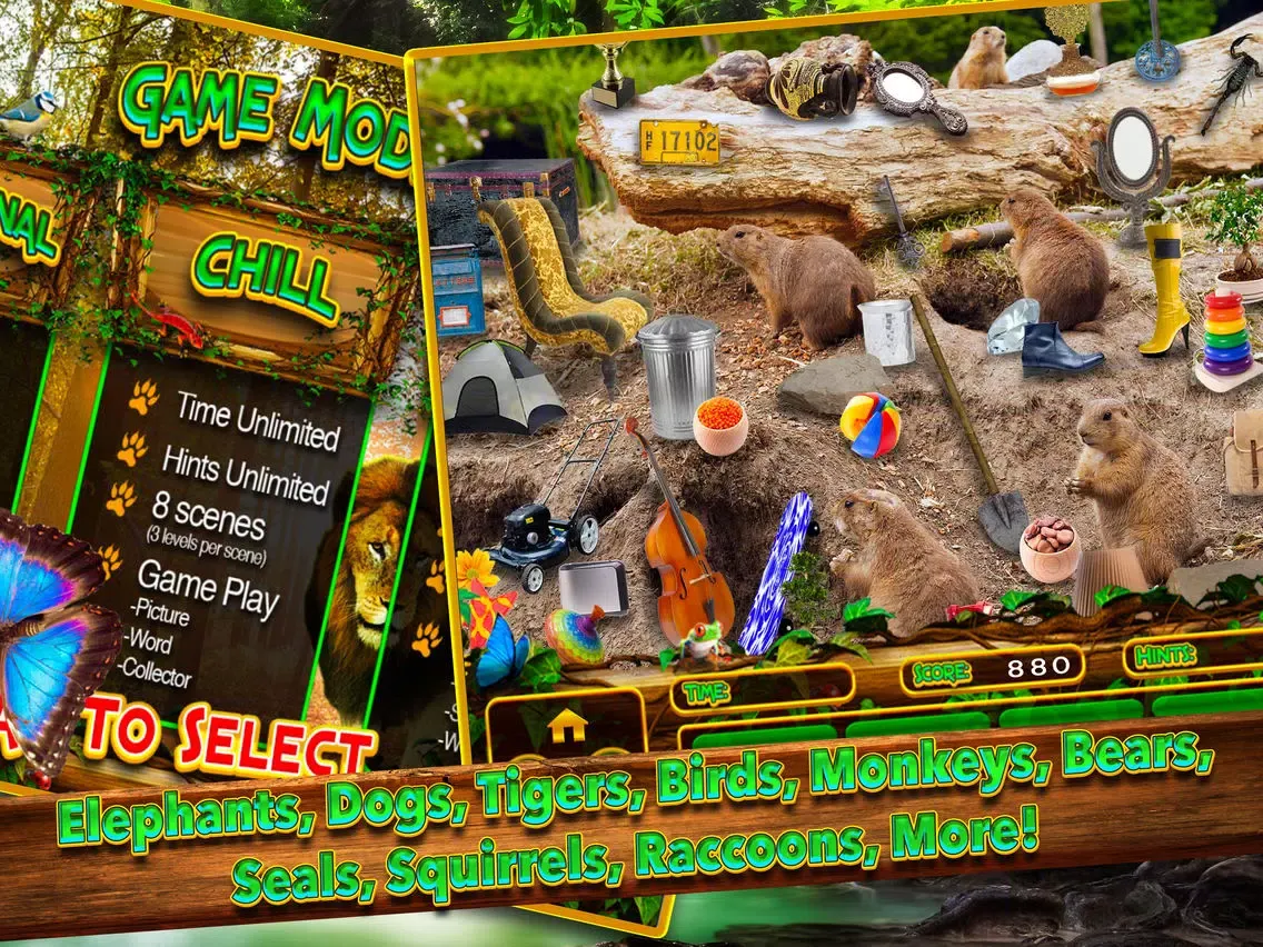 Ảnh chụp màn hình của Animal Kingdom Objects - Hidden Object Time Quest iPad 