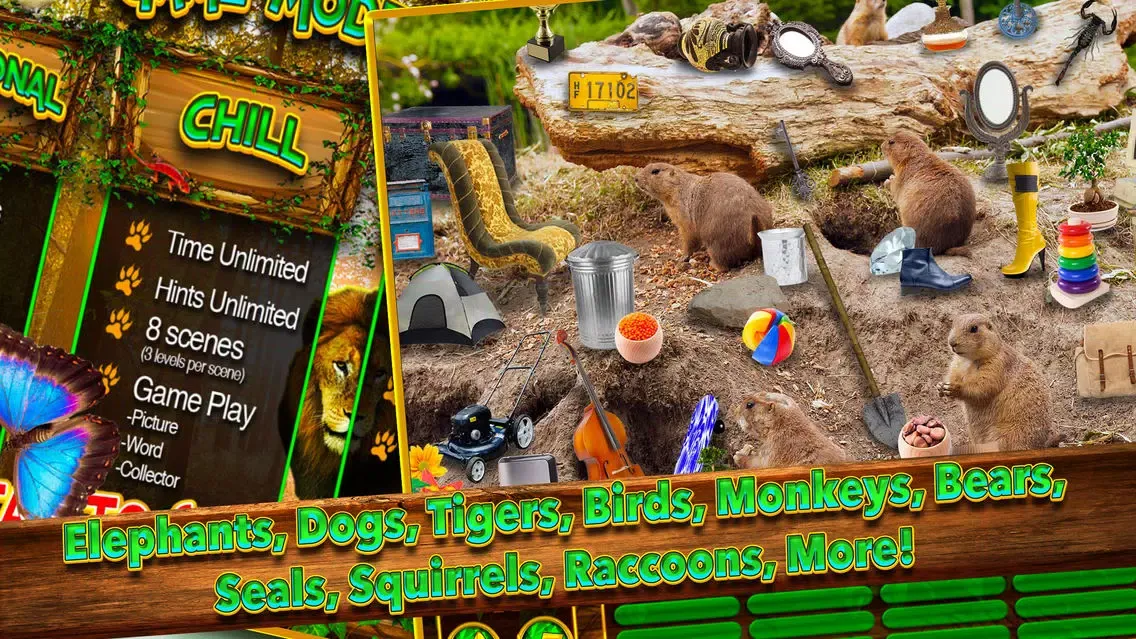 Ảnh chụp màn hình của Animal Kingdom Objects - Hidden Object Time Quest