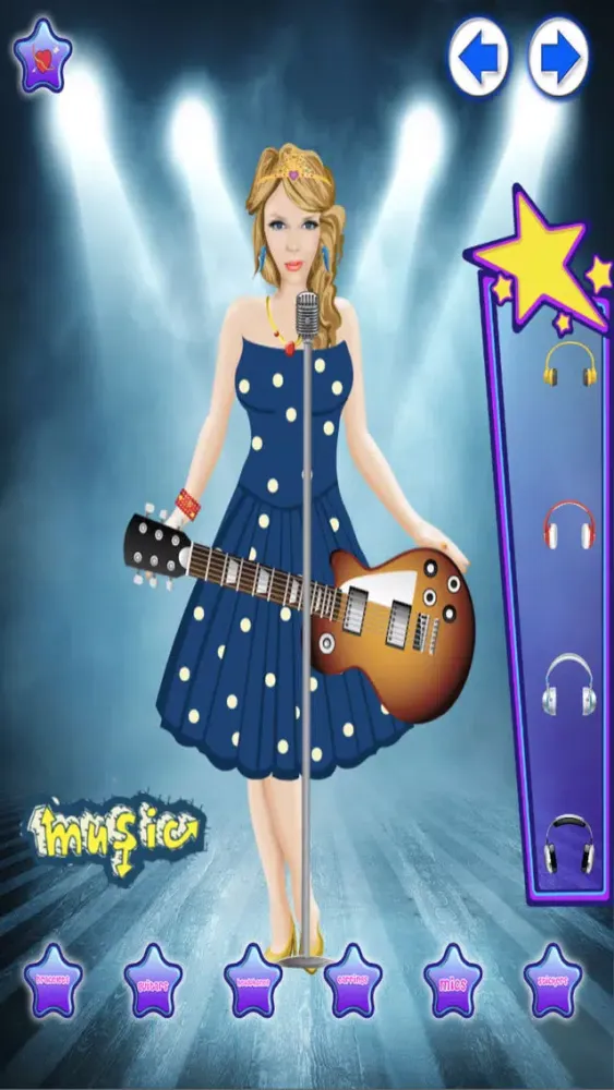 Capturas de tela do Celebrity Pop Star Salon Fashion Dress Up