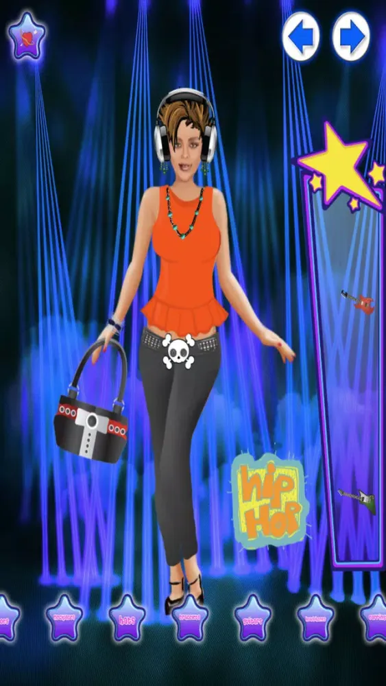 Capturas de tela do Celebrity Pop Star Salon Fashion Dress Up