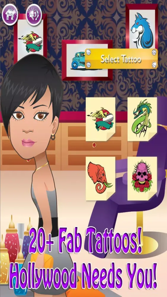 Ảnh chụp màn hình của Celebrity Tattoo Fab Ink Artist