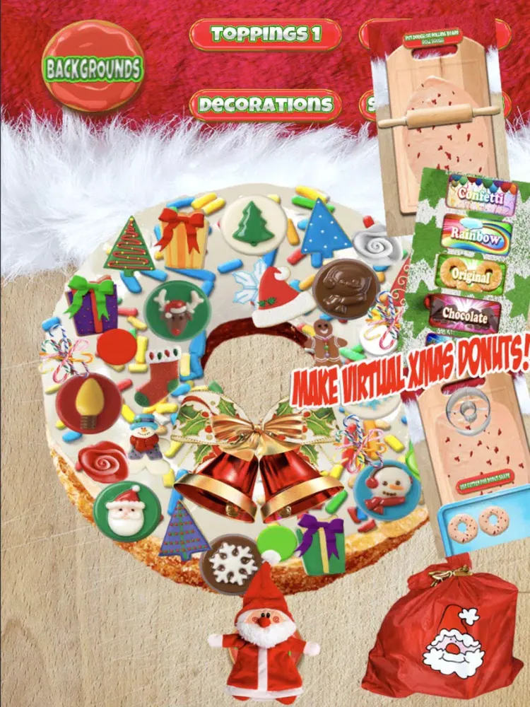 Ảnh chụp màn hình của Christmas Donut Maker - Dessert Cooking Baker Game iPad 