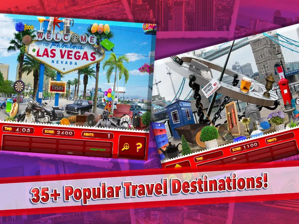 Famous Cities Hidden Object – World Travel to New York, Paris, London & Pic Puzzle Spot Differences Objects Game iPad 應用截圖