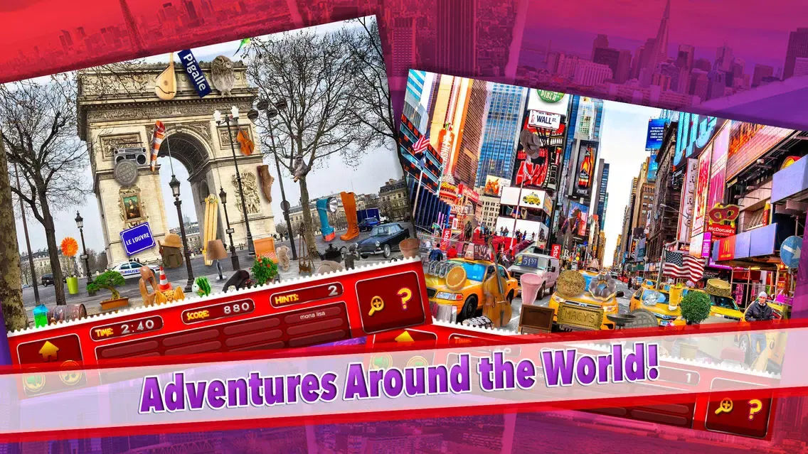 Famous Cities Hidden Object – World Travel to New York, Paris, London & Pic Puzzle Spot Differences Objects Game應用截圖