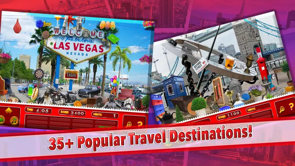 Famous Cities Hidden Object – World Travel to New York, Paris, London & Pic Puzzle Spot Differences Objects Game應用截圖