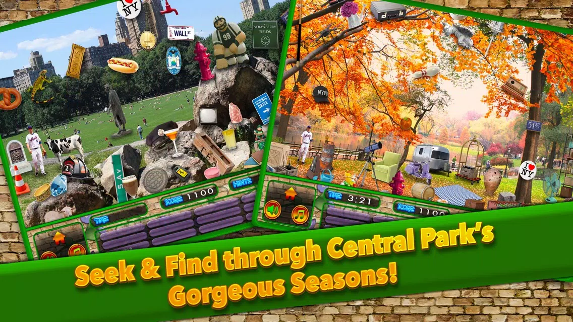 Zrzuty ekranu Hidden Objects Central Park New York City Gardens