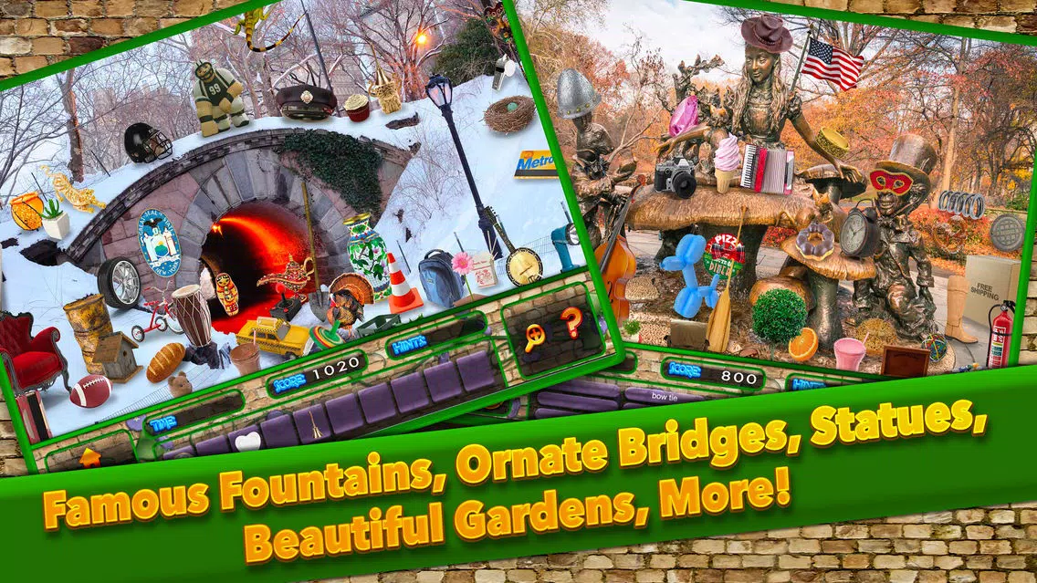 Zrzuty ekranu Hidden Objects Central Park New York City Gardens