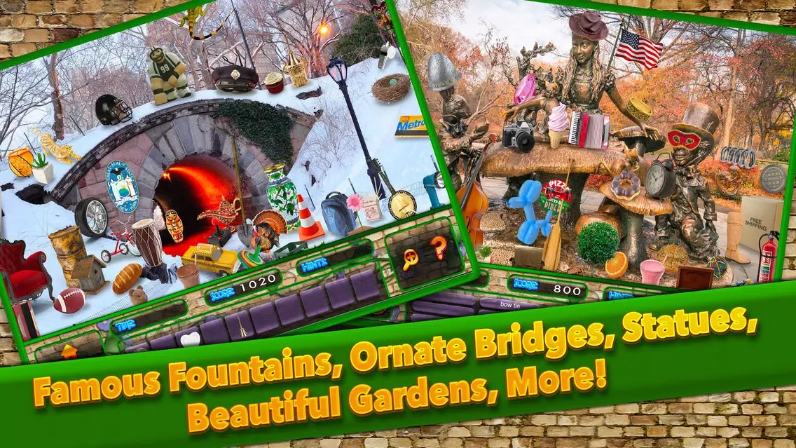 ภาพหน้าจอของ Hidden Objects Central Park New York City Gardens