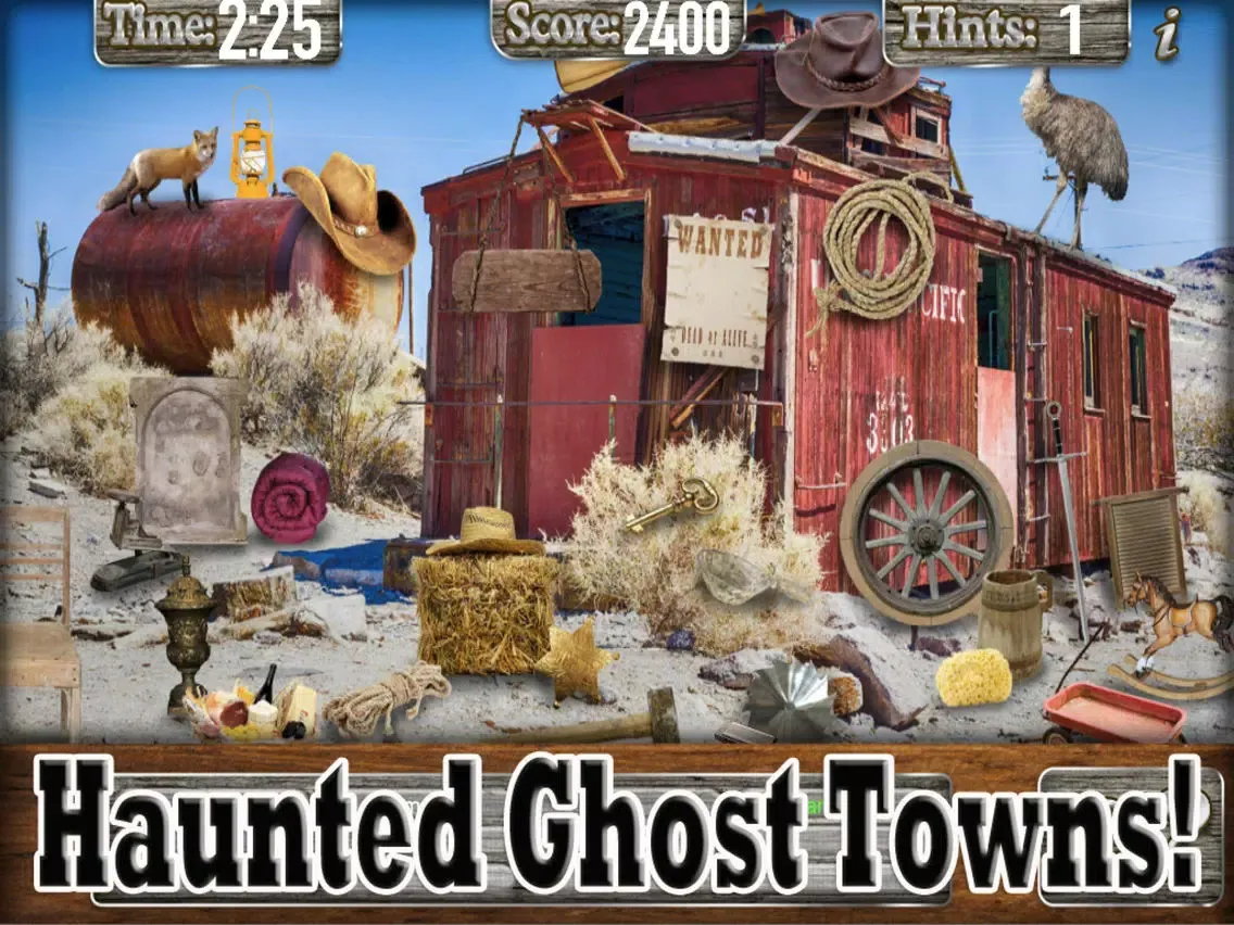 Hidden Objects Ghost Town Time iPad  Screenshots
