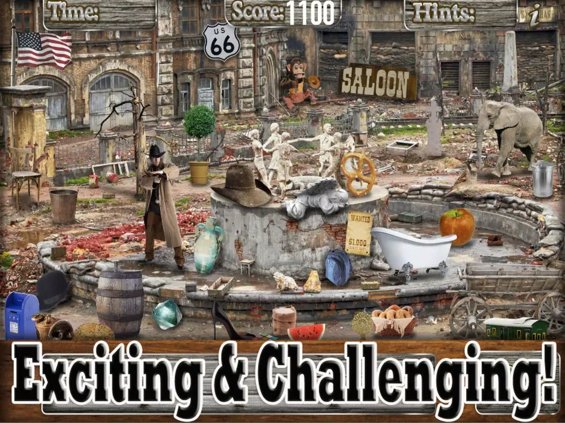 Hidden Objects Ghost Town Time iPad  Screenshots