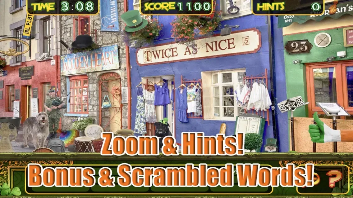 Tangkapan skrin Hidden Objects Ireland Adventure Travel Quest Time