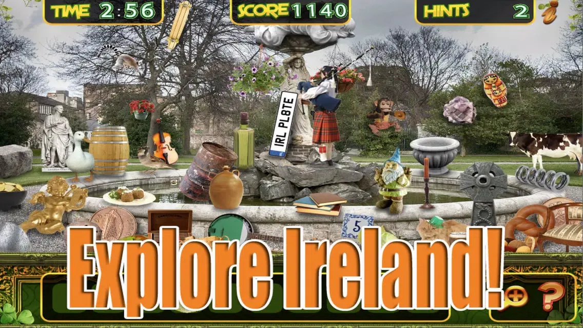 Tangkapan skrin Hidden Objects Ireland Adventure Travel Quest Time