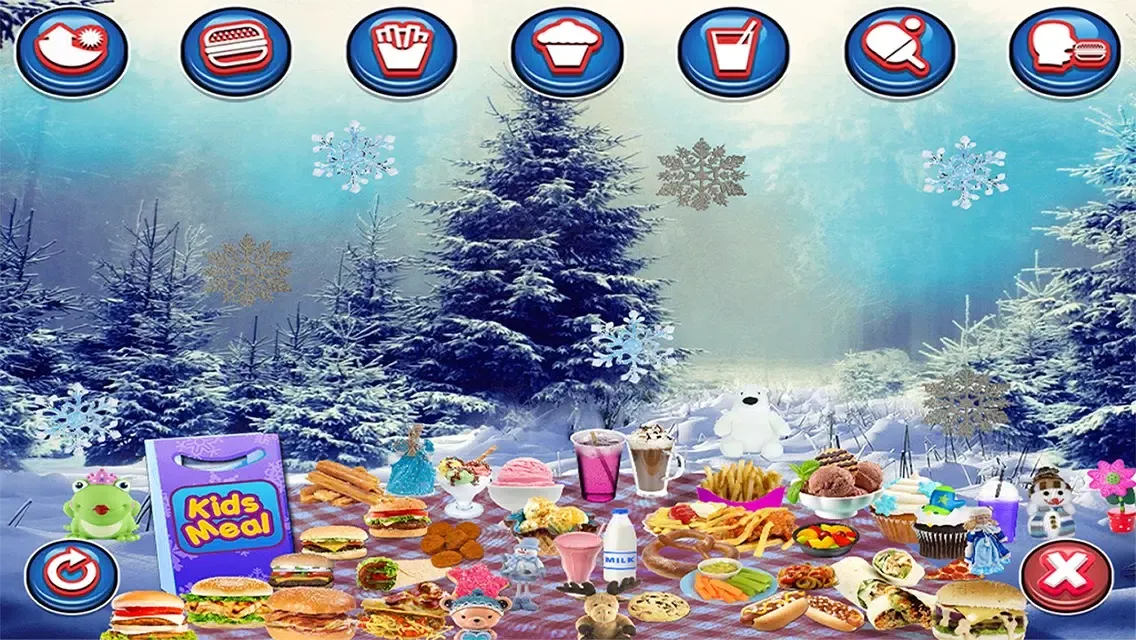 Kids Meal Maker Winter Ice Season - Frozen Food Game स्क्रीनशॉट