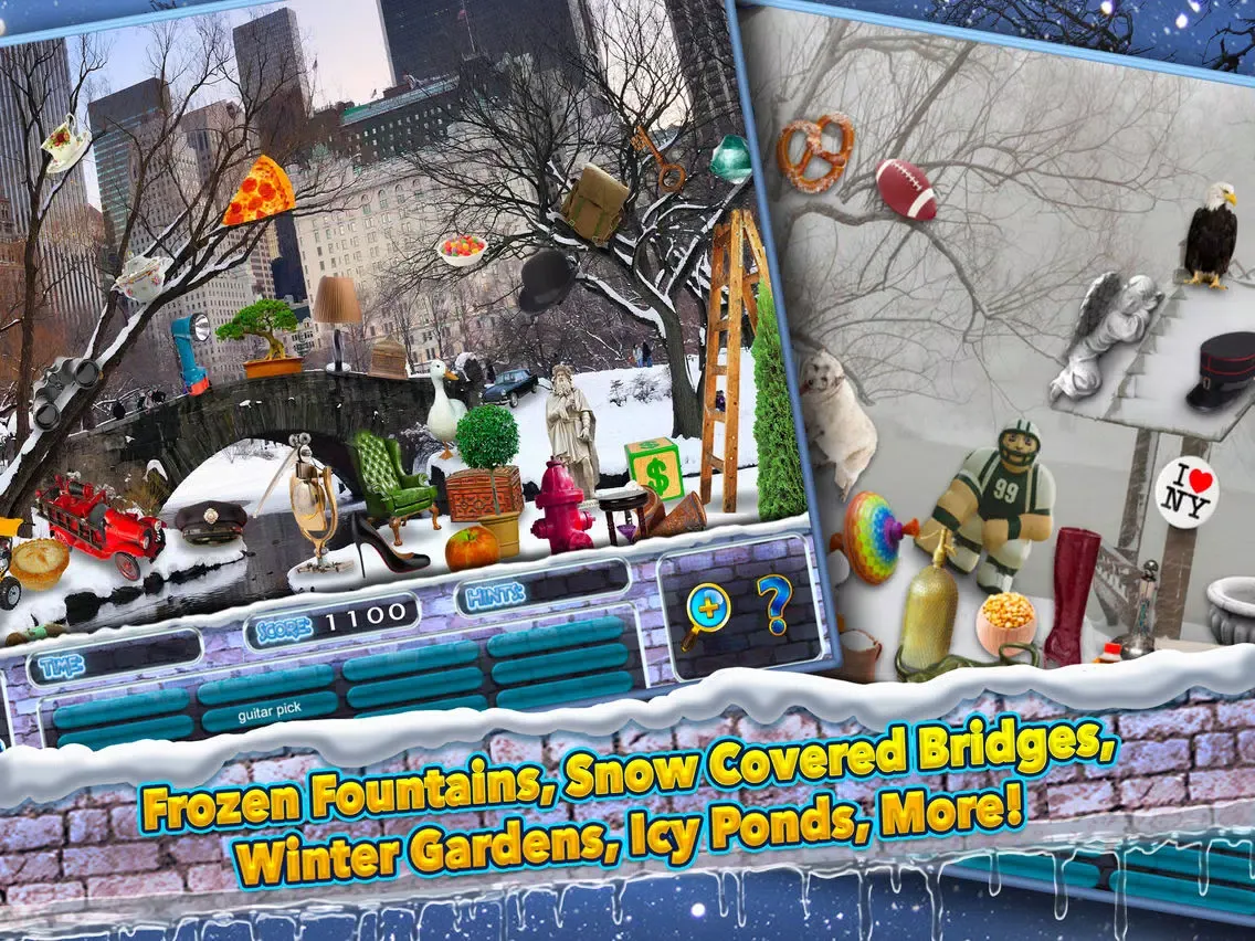 Central Park New York Winter - Hidden Object Time iPad 應用截圖