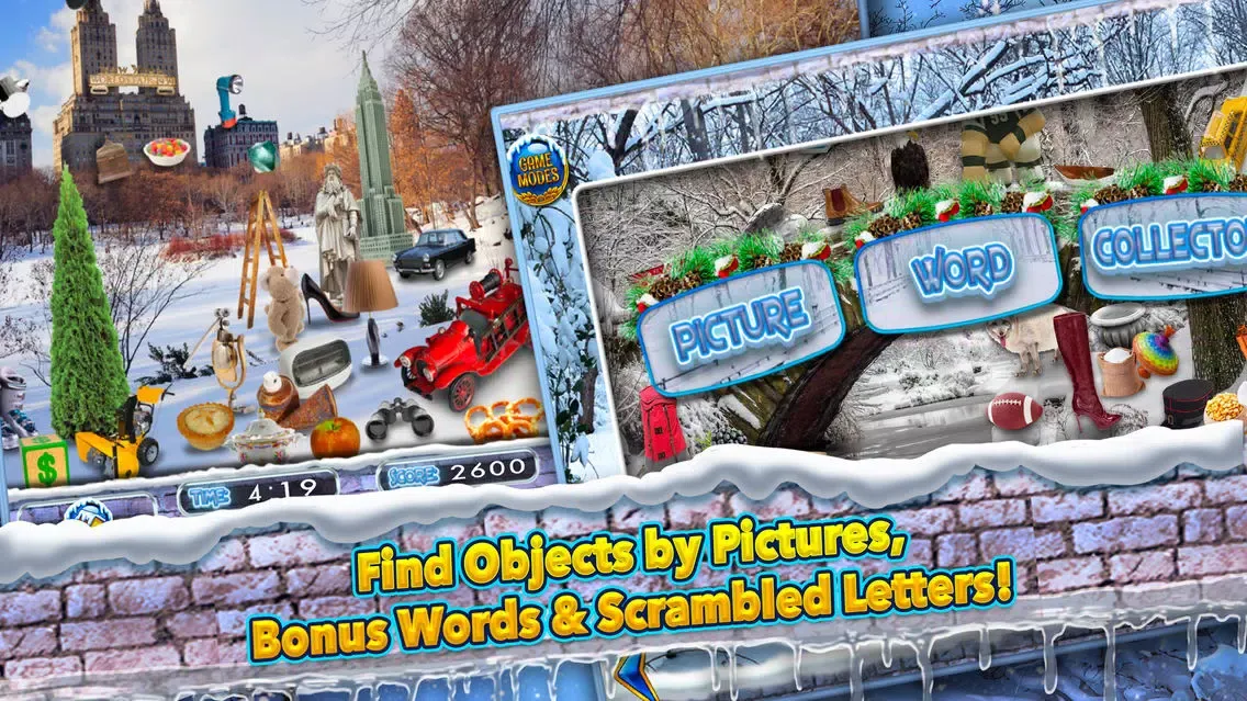 Central Park New York Winter - Hidden Object Time應用截圖