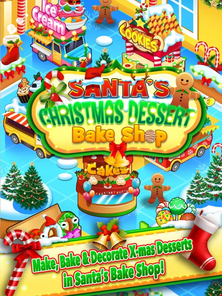 Zrzuty ekranu Christmas Dessert Santa Bake Shop Candy Maker Cook iPad 