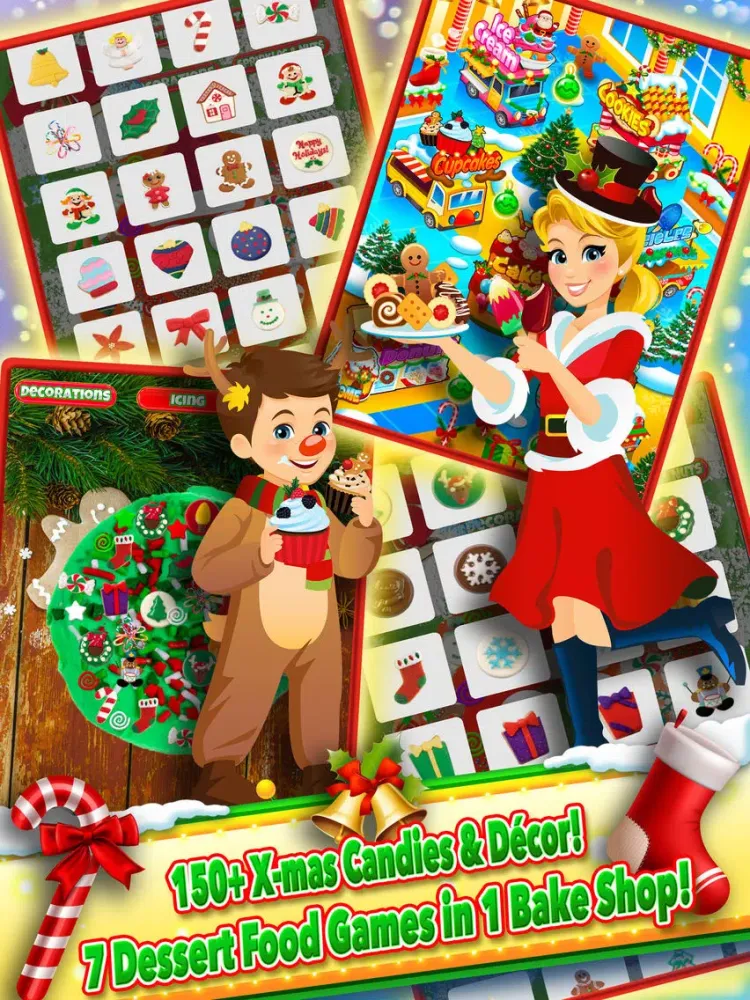 Zrzuty ekranu Christmas Dessert Santa Bake Shop Candy Maker Cook iPad 