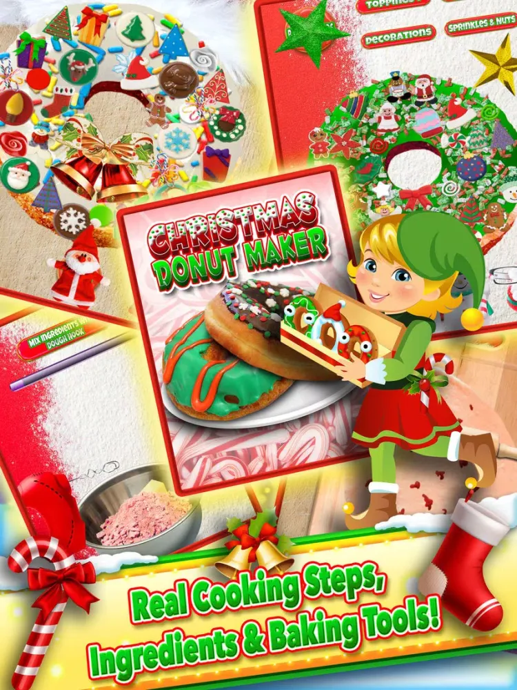 Zrzuty ekranu Christmas Dessert Santa Bake Shop Candy Maker Cook iPad 