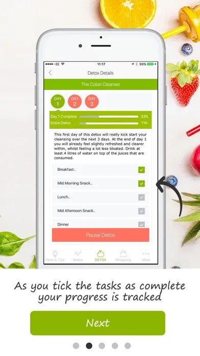 ภาพหน้าจอของ Detox Pro - Diets & Plans