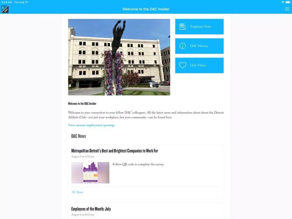 DAC Insider iPad  سکرین شاٹس