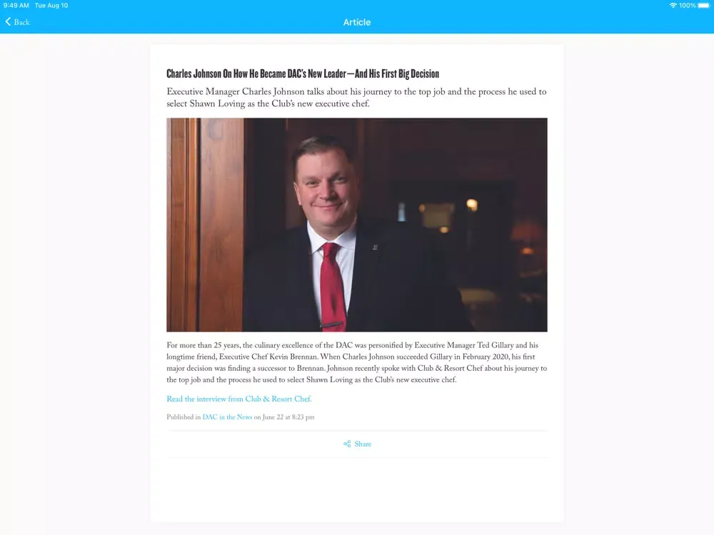 DAC Insider iPad  سکرین شاٹس