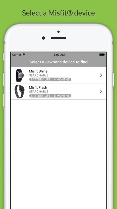 Capturas de pantalla de Finder for Misfit Lite - find your Shine and Flash device