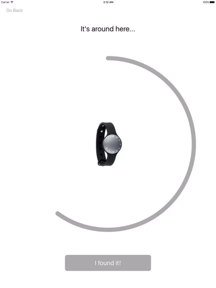 Tangkapan skrin Finder for Misfit - find your Shine and Flash device iPad 
