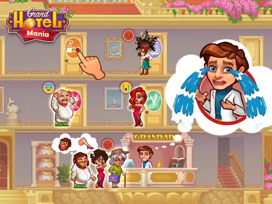 Grand Hotel Mania: Management iPad  سکرین شاٹس