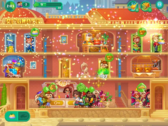 Grand Hotel Mania: Management iPad  سکرین شاٹس