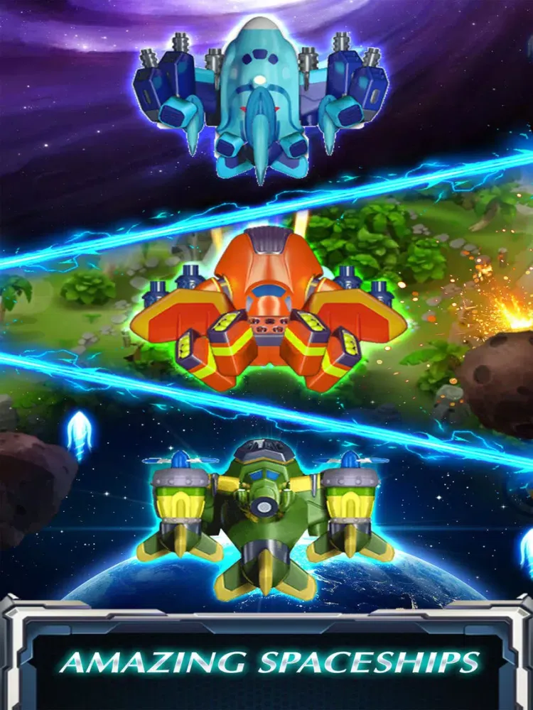 Captures d'écran de Spaceship war : Galaxy shooter iPad 