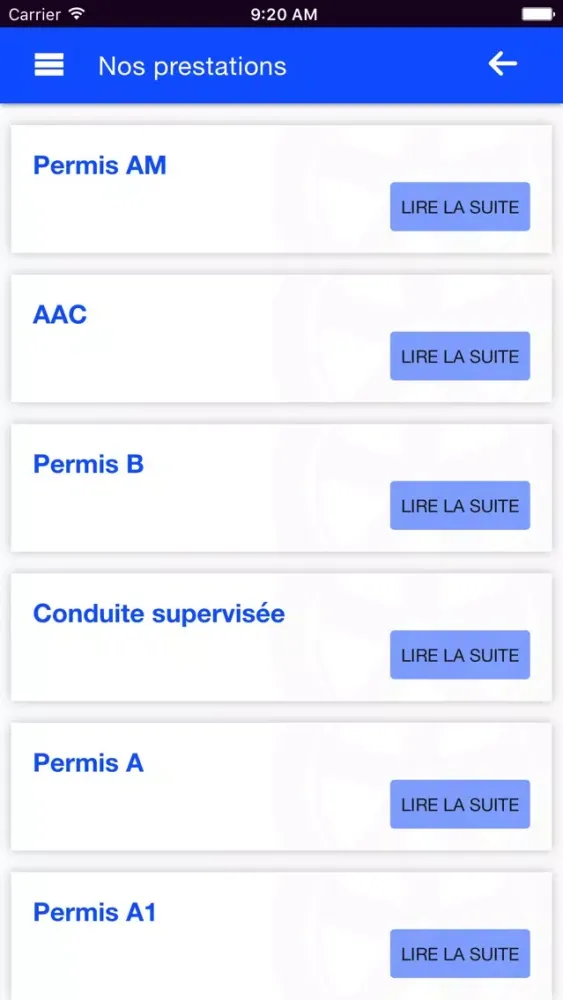 Screenshot di Ecole de conduite d'Aquitaine