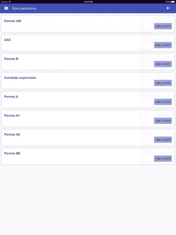 Auto-Ecole Linck iPad  스크린샷