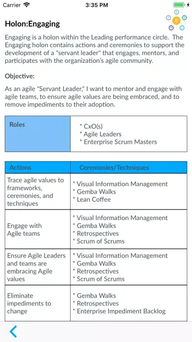 Screenshot di Agile Leadership App