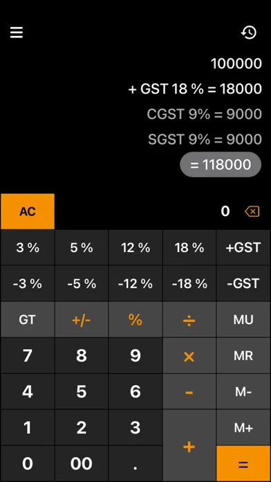 Tangkapan skrin Gst Calculator - Tax Clac