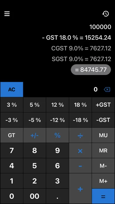 Tangkapan skrin Gst Calculator - Tax Clac