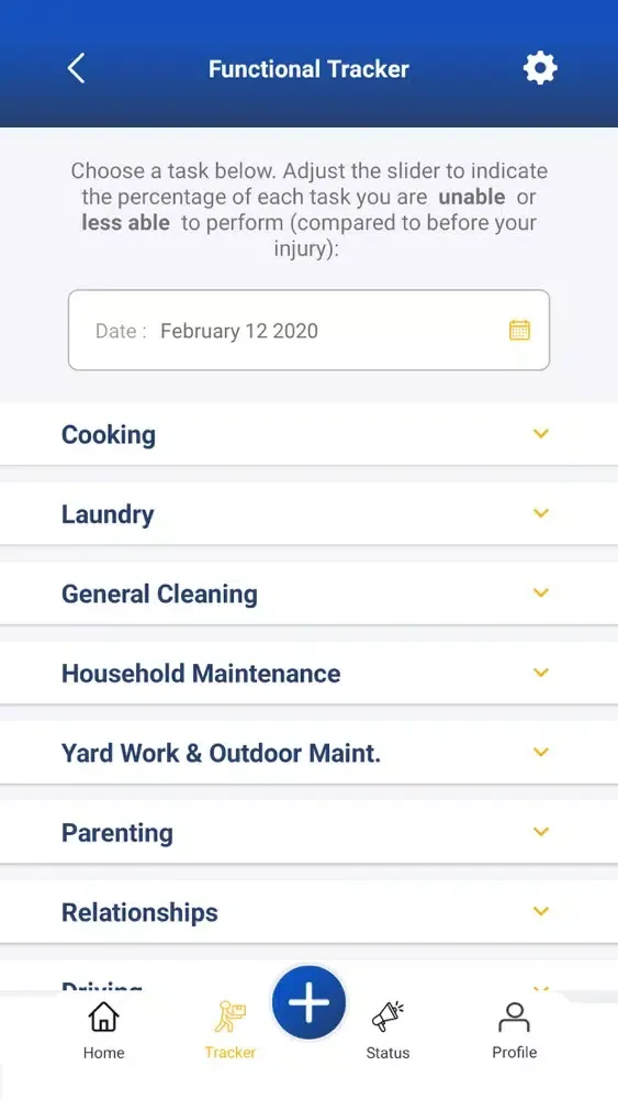 Capturas de tela do Bronson Jones Injury Tracker