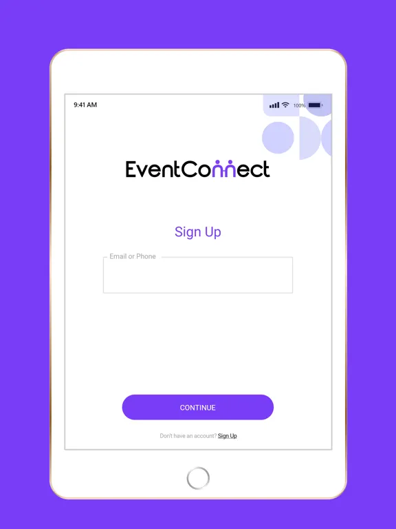 ภาพหน้าจอของ EventConnect.AI iPad 
