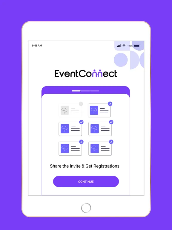 ภาพหน้าจอของ EventConnect.AI iPad 