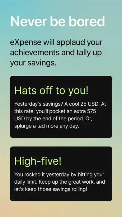 Capturas de pantalla de eXpense - Money Tracker