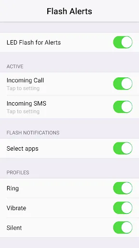 Capturas de pantalla de Flash Notification for All