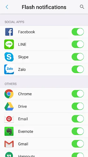 Capturas de pantalla de Flash Notification for All