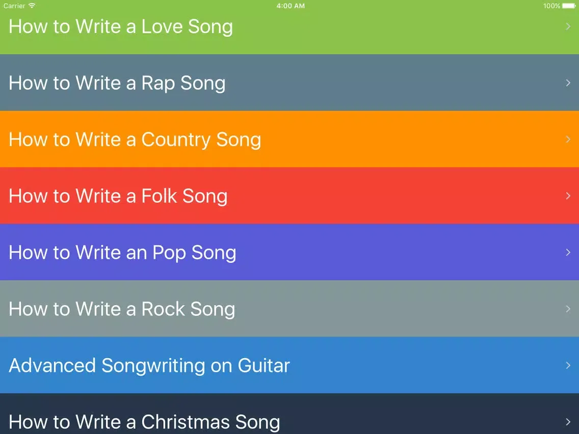 Zrzuty ekranu How To Write A Song - Songwriting For Songwriter iPad 