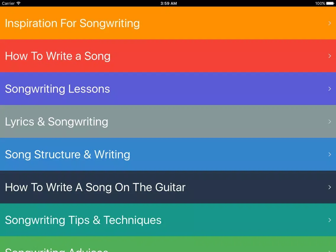 Zrzuty ekranu How To Write A Song - Songwriting For Songwriter iPad 
