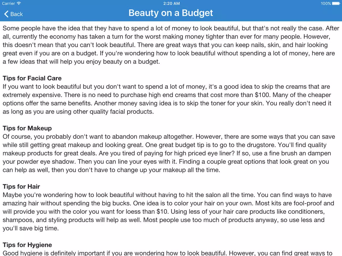 Captures d'écran de How To Look Beautiful iPad 