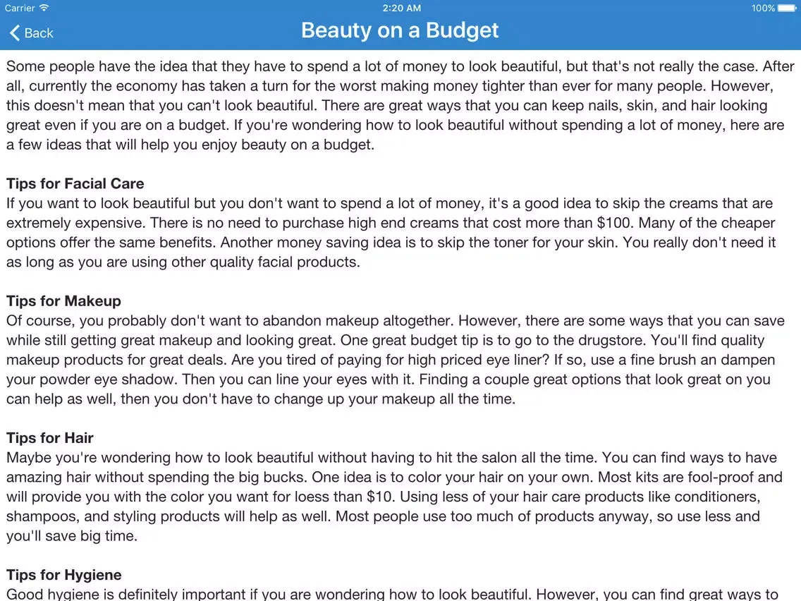 How To Look Beautiful iPad 应用截图