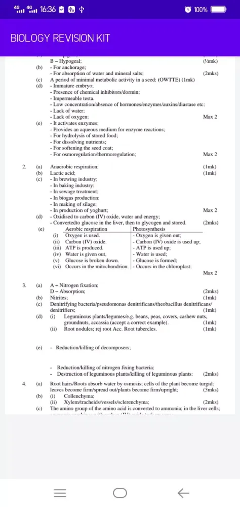 Biology papers questions سکرین شاٹس