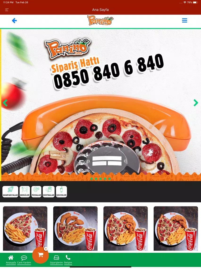 Capturas de pantalla de Panino Pizza iPad 